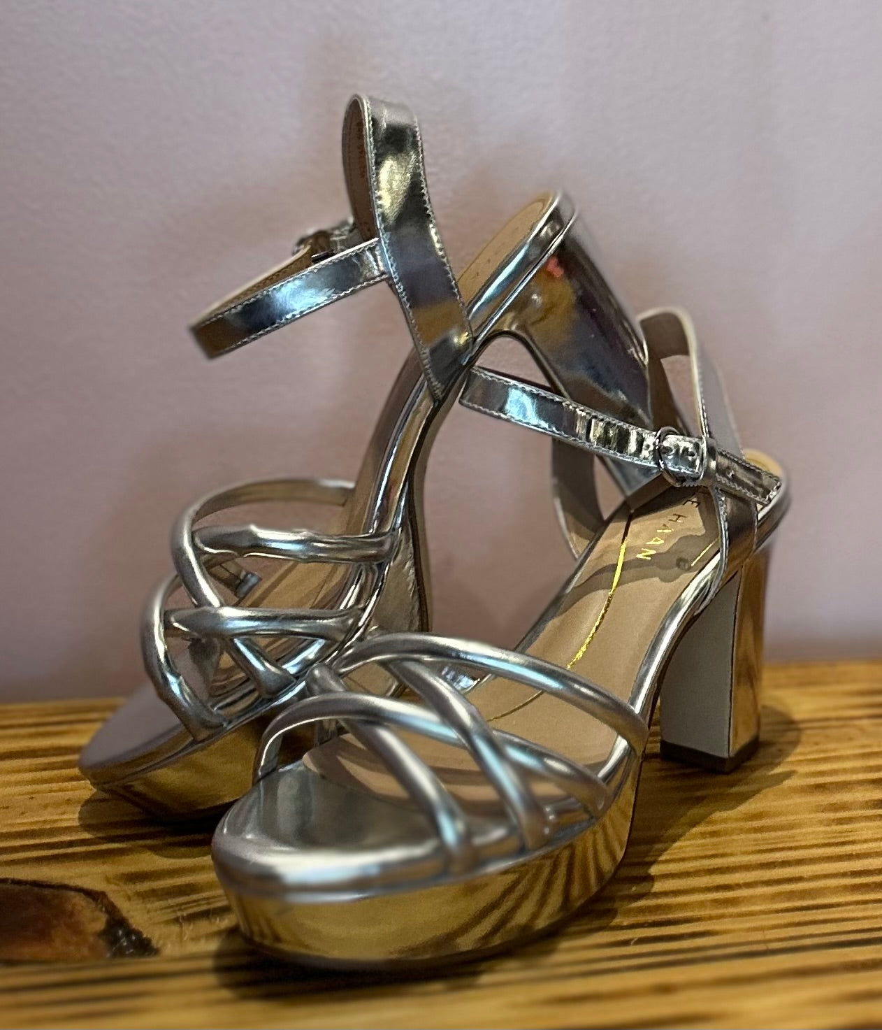 Cole Haan Silver platform Dress shoe size 5 1/2