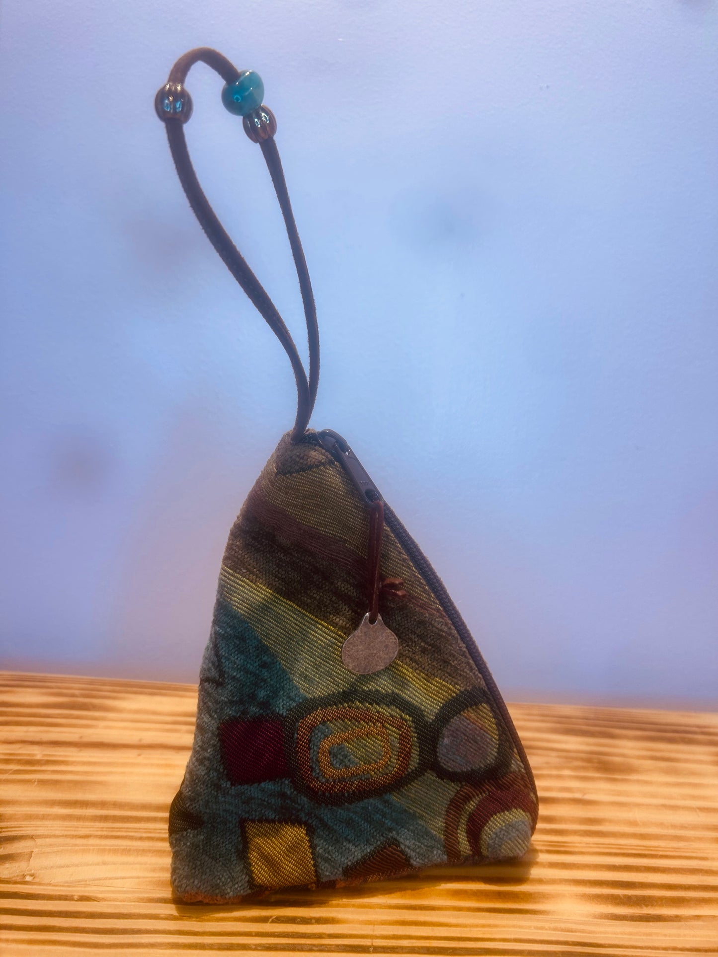 Small Tapestry Pyramid Shaped ERDA purse