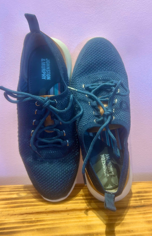 Johnston & Murphy Boys Navy Lace Up dress shoes size 4