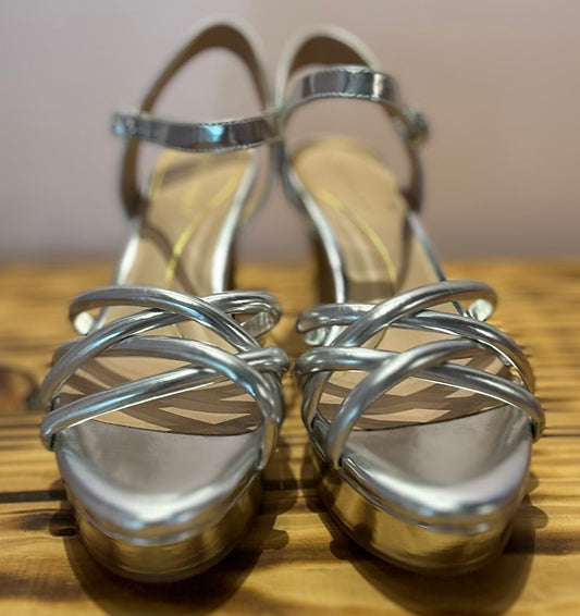 Cole Haan Silver platform Dress shoe size 5 1/2