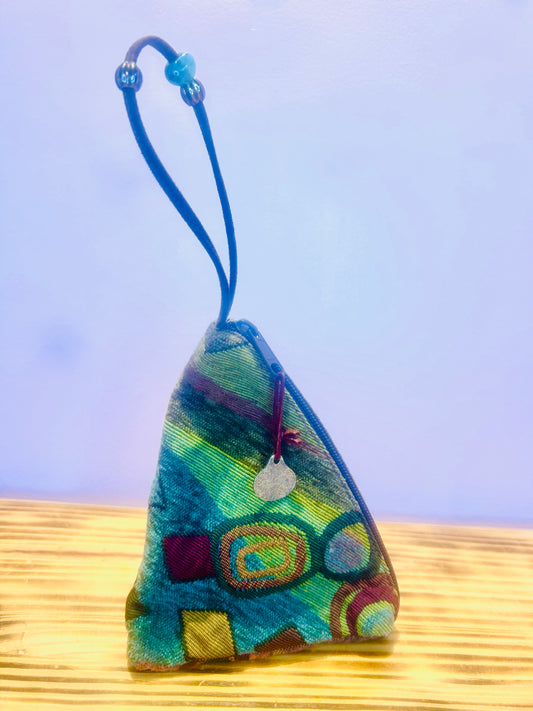 Small Tapestry Pyramid Shaped ERDA purse