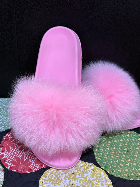 Pink Slide with Fur